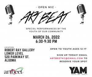 Youth Art Month Open Mic in Algoma, WI